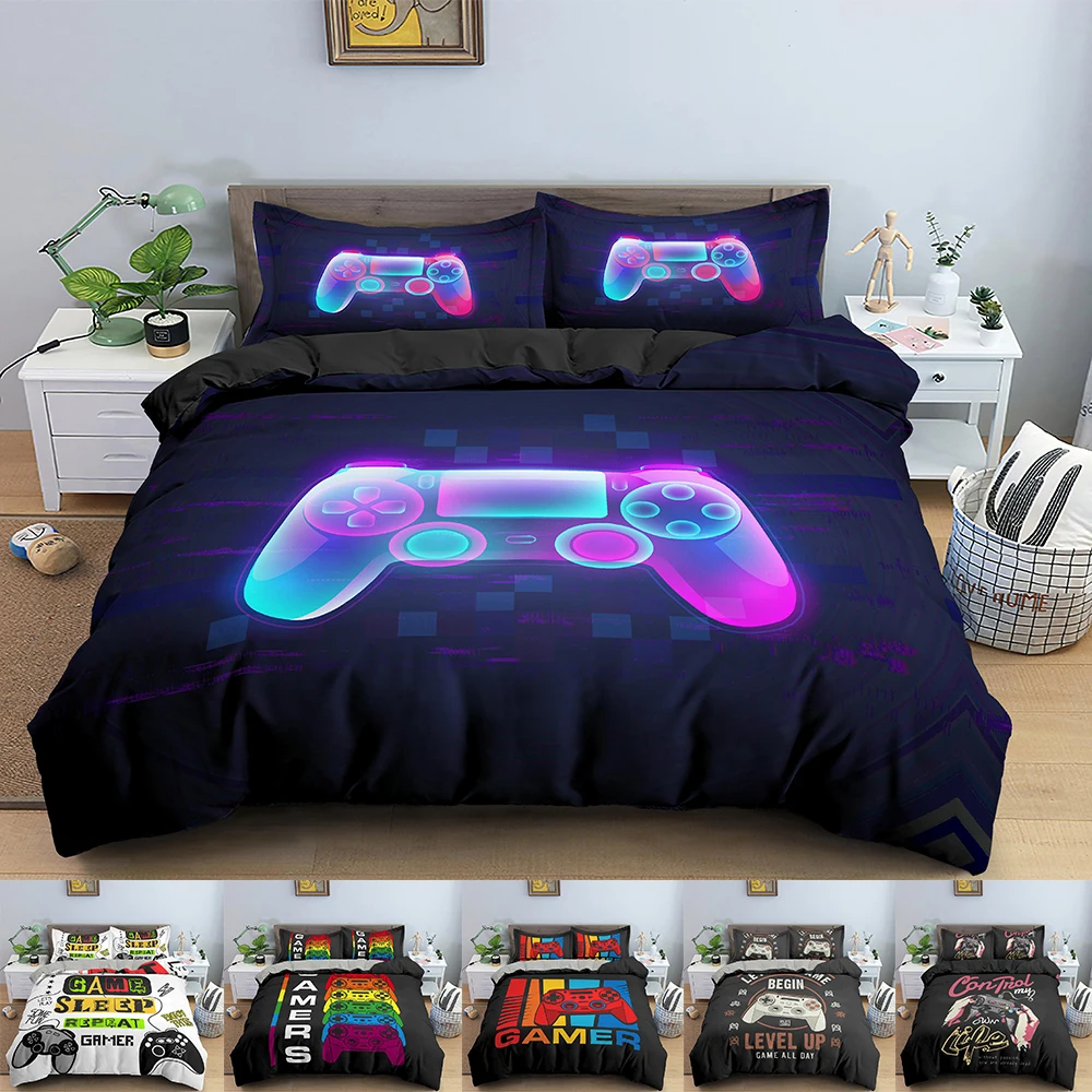 Popular Gaming Themed Bedding Set 2/3pcs Quilt Cover With Pillowcase Single Double Full Queen Size For Children Game Gift
Popular Gaming Themed Bedding Set 2/3pcs Quilt Cover With Pillowcase Single Double Full Queen Size For Children Game Gift