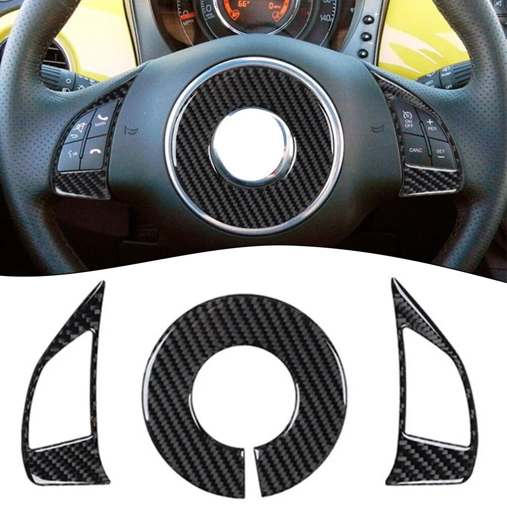 Hot Sale 3Pcs Carbon Fiber Interior Steering Wheel Accent Cover Trim For Fiat 500 2012-15 Car Accessories
Hot Sale 3Pcs Carbon Fiber Interior Steering Wheel Accent Cover Trim For Fiat 500 2012-15 Car Accessories