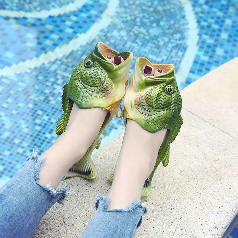 Men's Trendy Slippers Outdoor Beach Fish Slippers New Women's Funny Creative Home Non-slip Fashion Salted Fish Word Drag
Men's Trendy Slippers Outdoor Beach Fish Slippers New Women's Funny Creative Home Non-slip Fashion Salted Fish Word Drag
