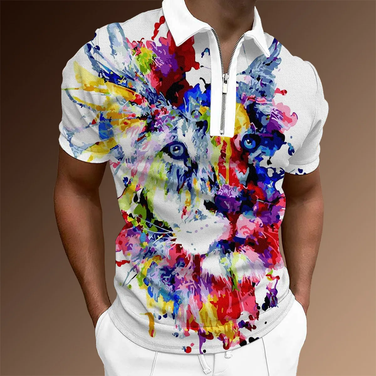 2022 Male Polo Shirts Casual Splicing Print Zipper Turn Down Collar Blouse Short Sleeve Tops Shirt Streetwear Sportwear Polo Top
2022 Male Polo Shirts Casual Splicing Print Zipper Turn Down Collar Blouse Short Sleeve Tops Shirt Streetwear Sportwear Polo Top