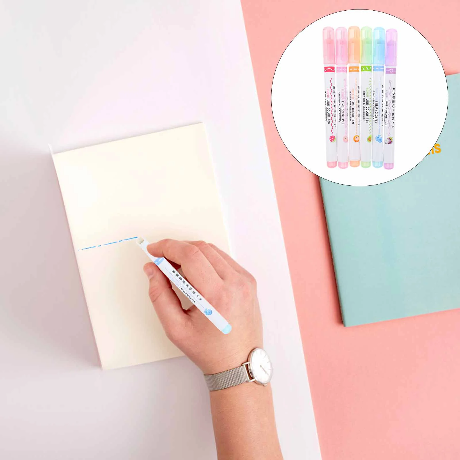 6 Pcs Curve Line Marker Colored Pens Curve Line Marker Drawing Curve Line Pens
6 Pcs Curve Line Marker Colored Pens Curve Line Marker Drawing Curve Line Pens