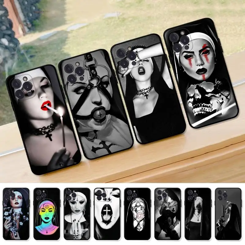 Sister Nun Sexy Girl Smoke Phone Case for iPhone 13 12 Mini 11 14 Pro Max Xs X Xr 7 8 Plus 6 6s Se 2022 silicone Cover
Sister Nun Sexy Girl Smoke Phone Case for iPhone 13 12 Mini 11 14 Pro Max Xs X Xr 7 8 Plus 6 6s Se 2022 silicone Cover