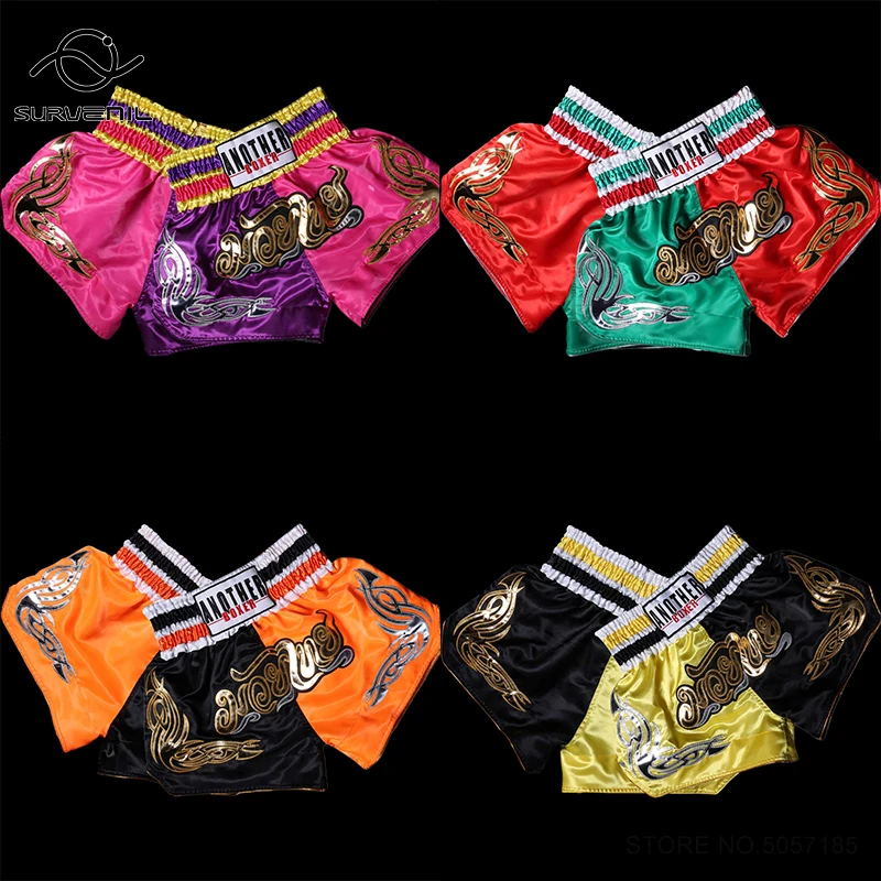 Muay Thai Shorts Satin Fight Kickboxing Pants Kids MMA Boxing Shorts Womens Men Training Competition Match Fightwear Custom Logo
Muay Thai Shorts Satin Fight Kickboxing Pants Kids MMA Boxing Shorts Womens Men Training Competition Match Fightwear Custom Logo