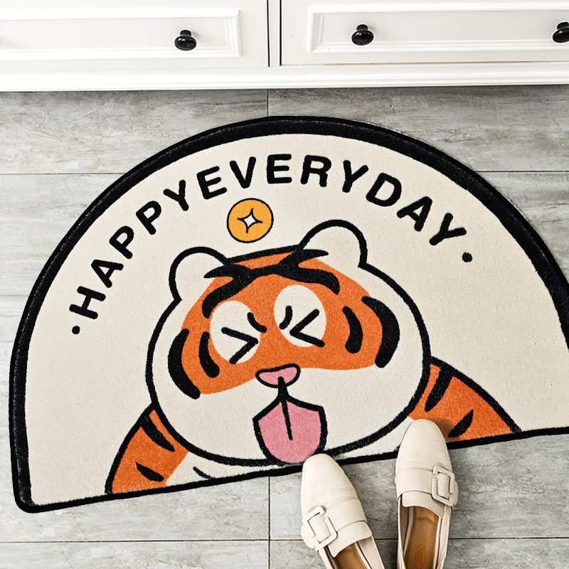 Semicircle Cartoon Tiger Doormat Absorbent Bath Rug Non-Slip Floor Mat for Living Room Bathroom Decor Balcony Porch Area Rugs 
Semicircle Cartoon Tiger Doormat Absorbent Bath Rug Non-Slip Floor Mat for Living Room Bathroom Decor Balcony Porch Area Rugs