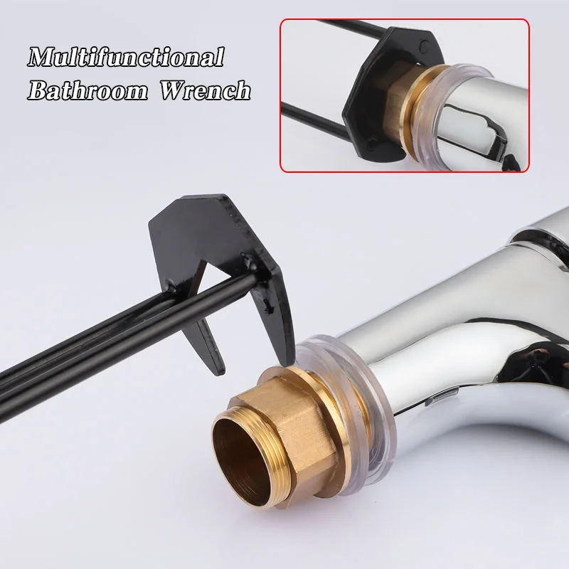 Multifunctional Sink Wrench Kitchen Repair Plumbing Tool Flume Faucet Key Four-claw hexagon Wrench Installation Tool Accessory
Multifunctional Sink Wrench Kitchen Repair Plumbing Tool Flume Faucet Key Four-claw hexagon Wrench Installation Tool Accessory