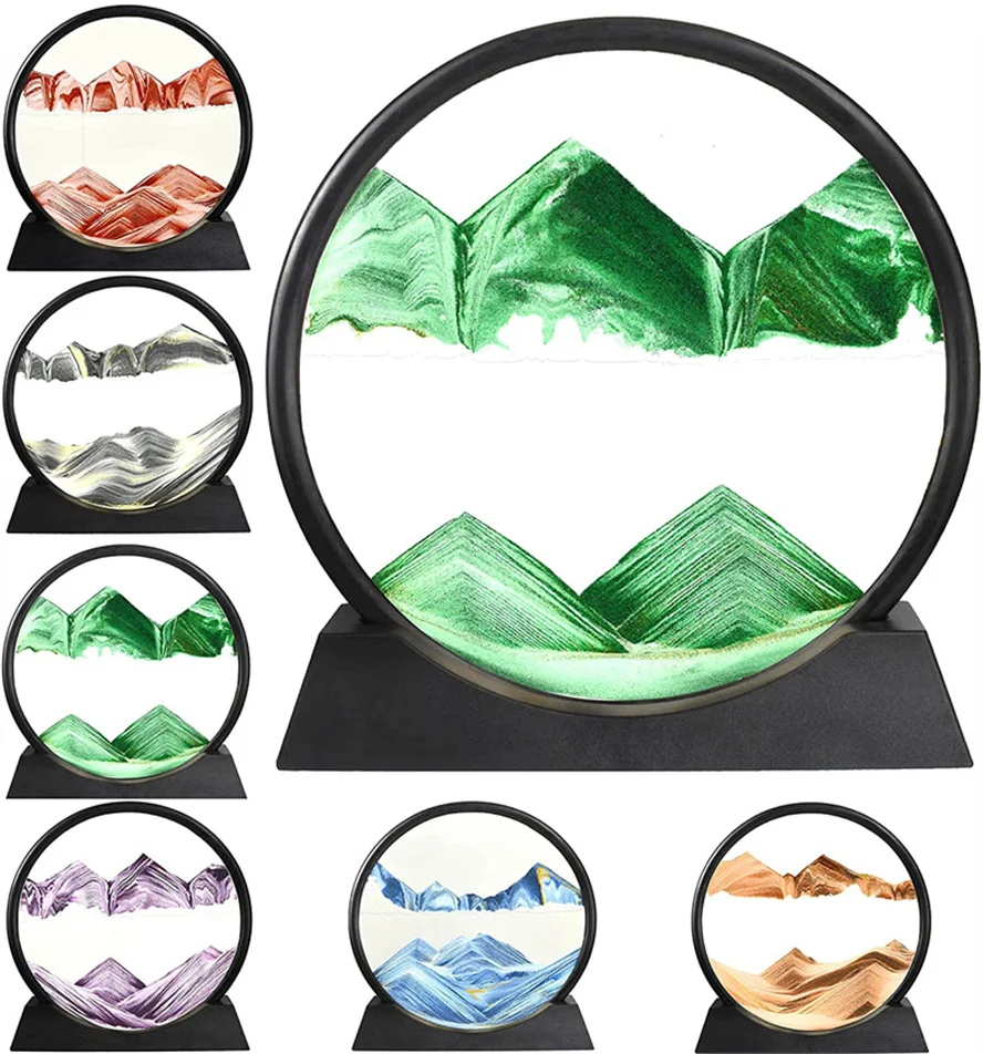 7 inch Round Moving Sand Art Frame Natural Landscape Home Decoration 3D Hourglass Creative Living Room Bedroom Ornament Decor
7 inch Round Moving Sand Art Frame Natural Landscape Home Decoration 3D Hourglass Creative Living Room Bedroom Ornament Decor