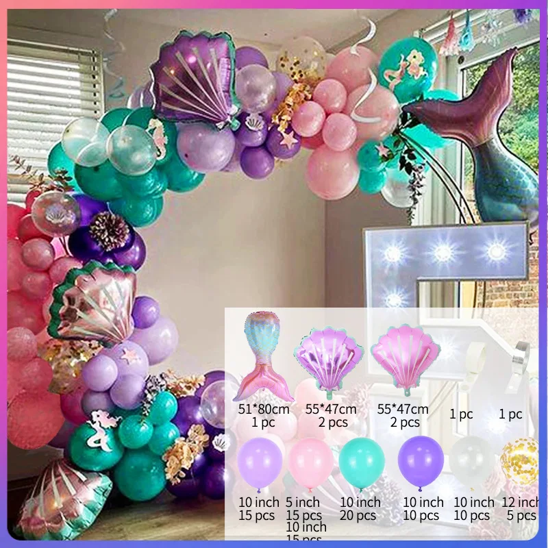 Mermaid Theme Arch Balloons Garlands Under The Sea Mermaid Ballon Happy Birthday Party Decor Kids Girls Balon Babayshower
Mermaid Theme Arch Balloons Garlands Under The Sea Mermaid Ballon Happy Birthday Party Decor Kids Girls Balon Babayshower
