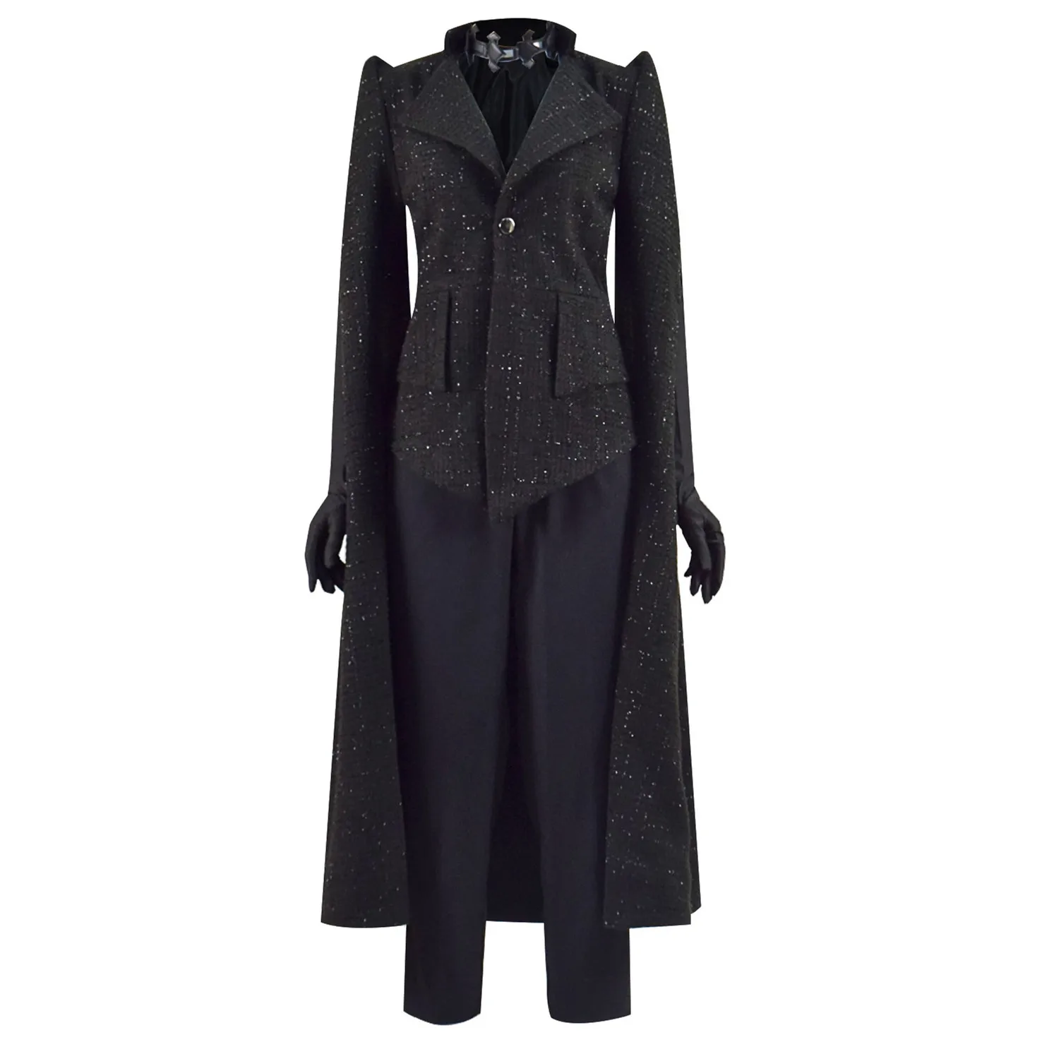 Костюм для косплея Хэллоуина черно-белая ведьма краелла, Женский костюм для взрослых, пальто, брюки, перчатки, парик, костюмы для девочек, карнавальный женский костюм для косплея
Костюм для косплея Хэллоуина черно-белая ведьма краелла, Женский костюм для взрослых, пальто, брюки, перчатки, парик, костюмы для девочек, карнавальный женский костюм для косплея