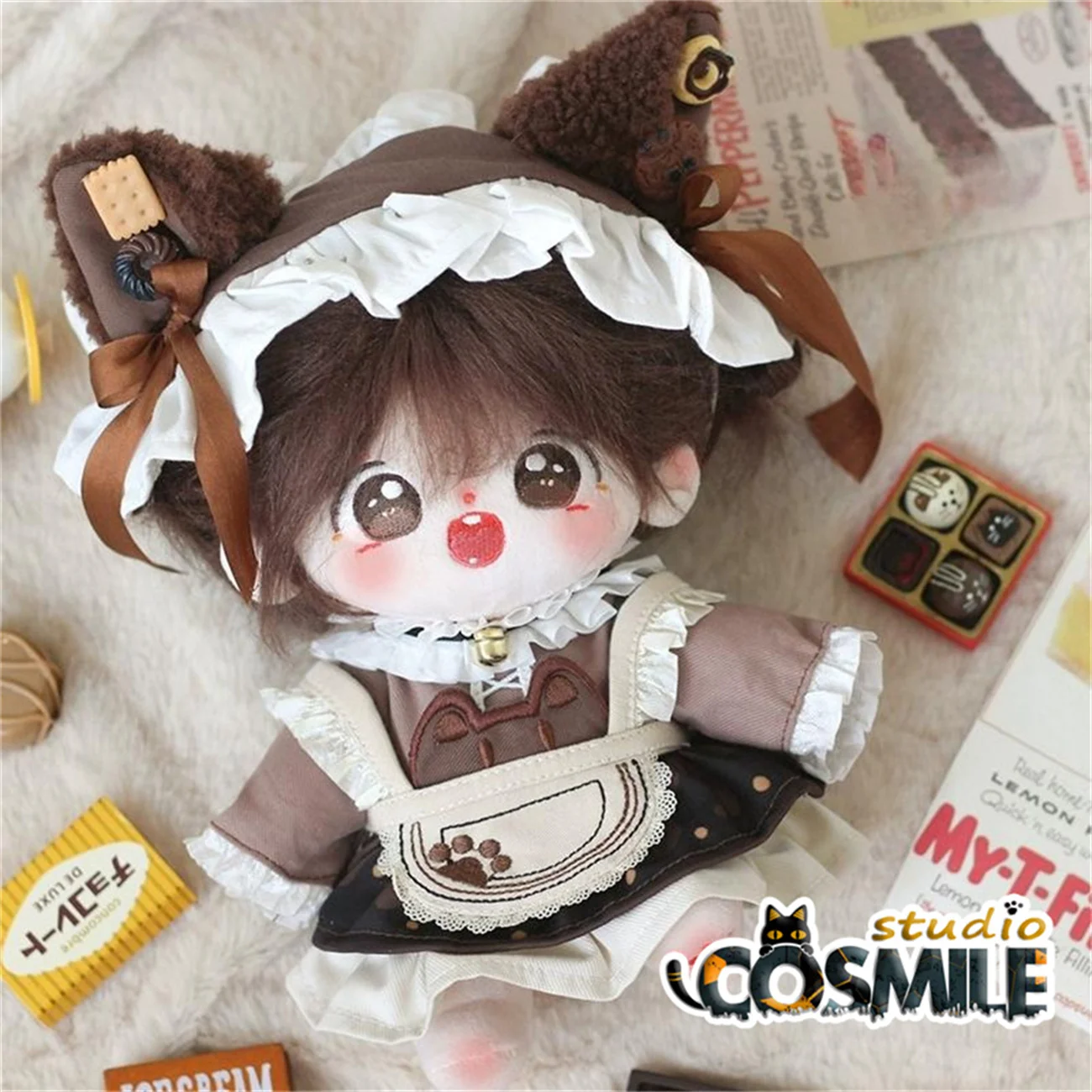 Плюшевая Одежда для куклы KL Oct без атрибута Idol Star Cafe Cat Neko Maid, коричневое платье, юбка, симпатичный костюм, плюшевая одежда 20 см
Плюшевая Одежда для куклы KL Oct без атрибута Idol Star Cafe Cat Neko Maid, коричневое платье, юбка, симпатичный костюм, плюшевая одежда 20 см