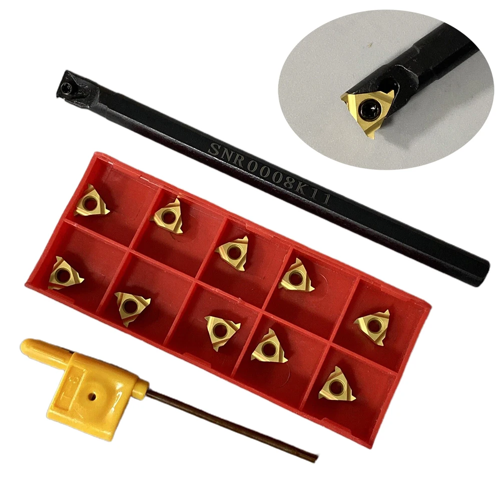 SNR0008K11 Threading Turning Tool Holder Boring Bar 10*11IR A60 Carbide Insert Blade Metalworking Workshop Tools Accessories
SNR0008K11 Threading Turning Tool Holder Boring Bar 10*11IR A60 Carbide Insert Blade Metalworking Workshop Tools Accessories