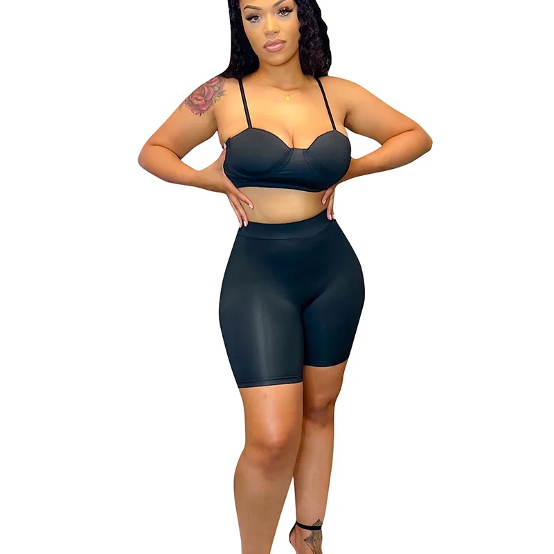 Wishyear 2022 Summer Clothes Athleisure Black Two Piece Set Bralette Crop Top and Shorts Sports Wear Sexy Outfit Women
Wishyear 2022 Summer Clothes Athleisure Black Two Piece Set Bralette Crop Top and Shorts Sports Wear Sexy Outfit Women
