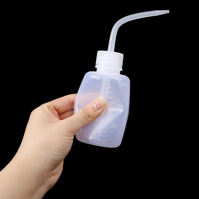 

150ml Wash Clear White Plastic Green Soap Lab Wash Squeeze Diffuser Bottle Non-Spray Bottle