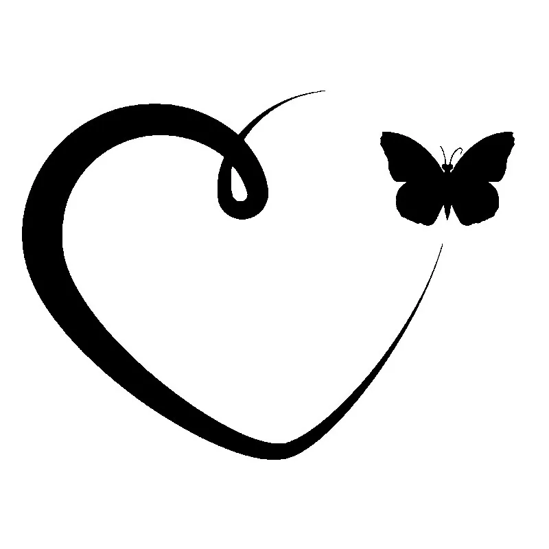 Creative Car Sticker Vinyl Decal Romantic Love Heart Butterfly Decor Black/Silver,13cm*10cm
Creative Car Sticker Vinyl Decal Romantic Love Heart Butterfly Decor Black/Silver,13cm*10cm