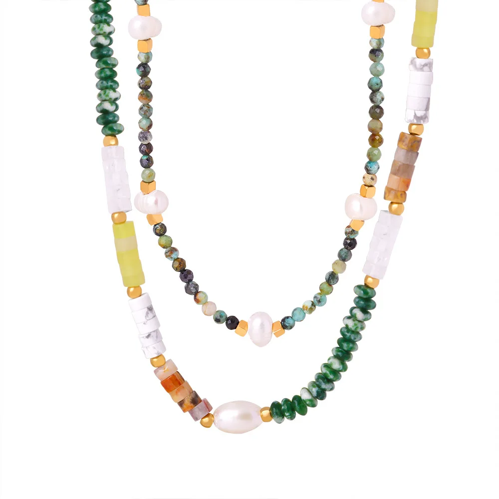 Natural Stone Beaded Chain Colorful Necklace Women'S New Pearl Pendant Jewelry Gift Bohemian Accessories Free Shipping
Natural Stone Beaded Chain Colorful Necklace Women'S New Pearl Pendant Jewelry Gift Bohemian Accessories Free Shipping