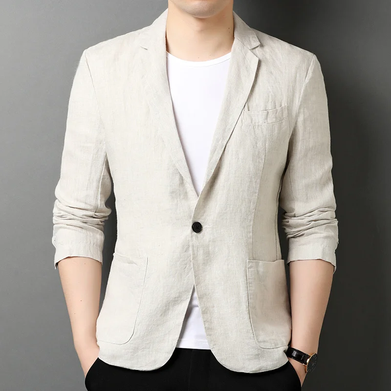 100% Linen Suit Men's Spring and Summer Thin Linen Small Suit Business Casual Clothes Trendy Single West Men's Coat
100% Linen Suit Men's Spring and Summer Thin Linen Small Suit Business Casual Clothes Trendy Single West Men's Coat