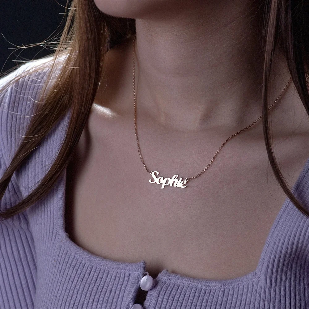 Fashion Custom Jewelry Personalize Name Necklaces for Women Girls Stainless Steel Charm Sweater Chain Customize Necklace
Fashion Custom Jewelry Personalize Name Necklaces for Women Girls Stainless Steel Charm Sweater Chain Customize Necklace