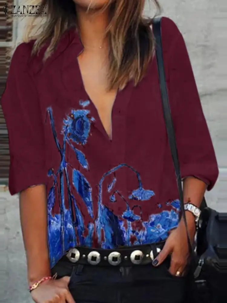 ZANZEA Women Spring Blouse Oversized Casual Stylish Holiday Chemise Bohemian Lapel Floral Printed Long Sleeve High Low Retro Top
ZANZEA Women Spring Blouse Oversized Casual Stylish Holiday Chemise Bohemian Lapel Floral Printed Long Sleeve High Low Retro Top