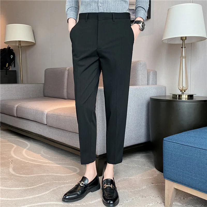 Men Formal Wear Wedding Dress Trousers Quality Men Boutique Striped Suits Pants Male British Style Business Casual Suit Pants 42
Men Formal Wear Wedding Dress Trousers Quality Men Boutique Striped Suits Pants Male British Style Business Casual Suit Pants 42