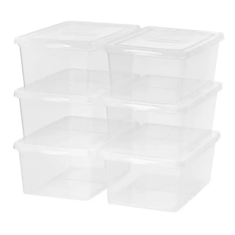 Quart Plastic Stackable Closet Storage Box - Clear - Set of 6 Hangers for clothes Storage box Drawer organizers Shoe organizer a
Quart Plastic Stackable Closet Storage Box - Clear - Set of 6 Hangers for clothes Storage box Drawer organizers Shoe organizer a