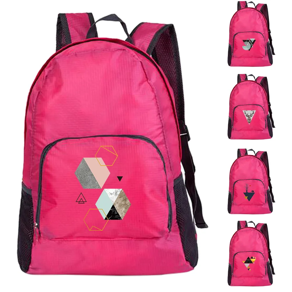 Shape Printed Foldable Backpack Lightweight Packable Ultralight Outdoor Folding Bag Travel Daypack Sports Daypack for Men Women 
Shape Printed Foldable Backpack Lightweight Packable Ultralight Outdoor Folding Bag Travel Daypack Sports Daypack for Men Women