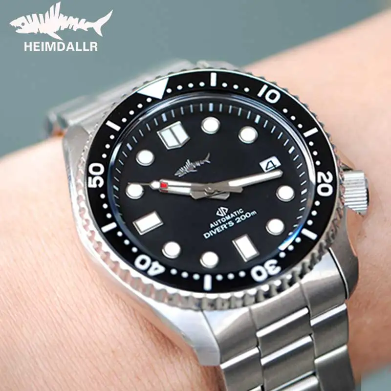 Новые мужские часы HEIMDALLR NH35 с механизмом Sharkey Skx007 керамический ободок