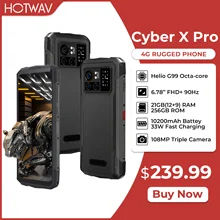 [World Premiere] HOTWAV Cyber X Pro Rugged G99 12GB+256GB 6.78 FHD+ 90Hz Android 13 108MP 10200mAh Battery 33W Fast Charging