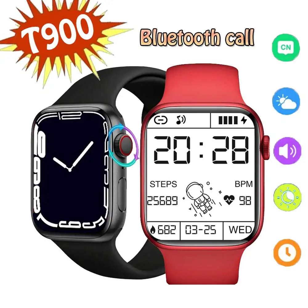 Original T900 SmartWatch Male Lady Watches Heart Rate Sleep Health Monitoring Smart Clock Watch For Xiaomi Huawei Android
Original T900 SmartWatch Male Lady Watches Heart Rate Sleep Health Monitoring Smart Clock Watch For Xiaomi Huawei Android