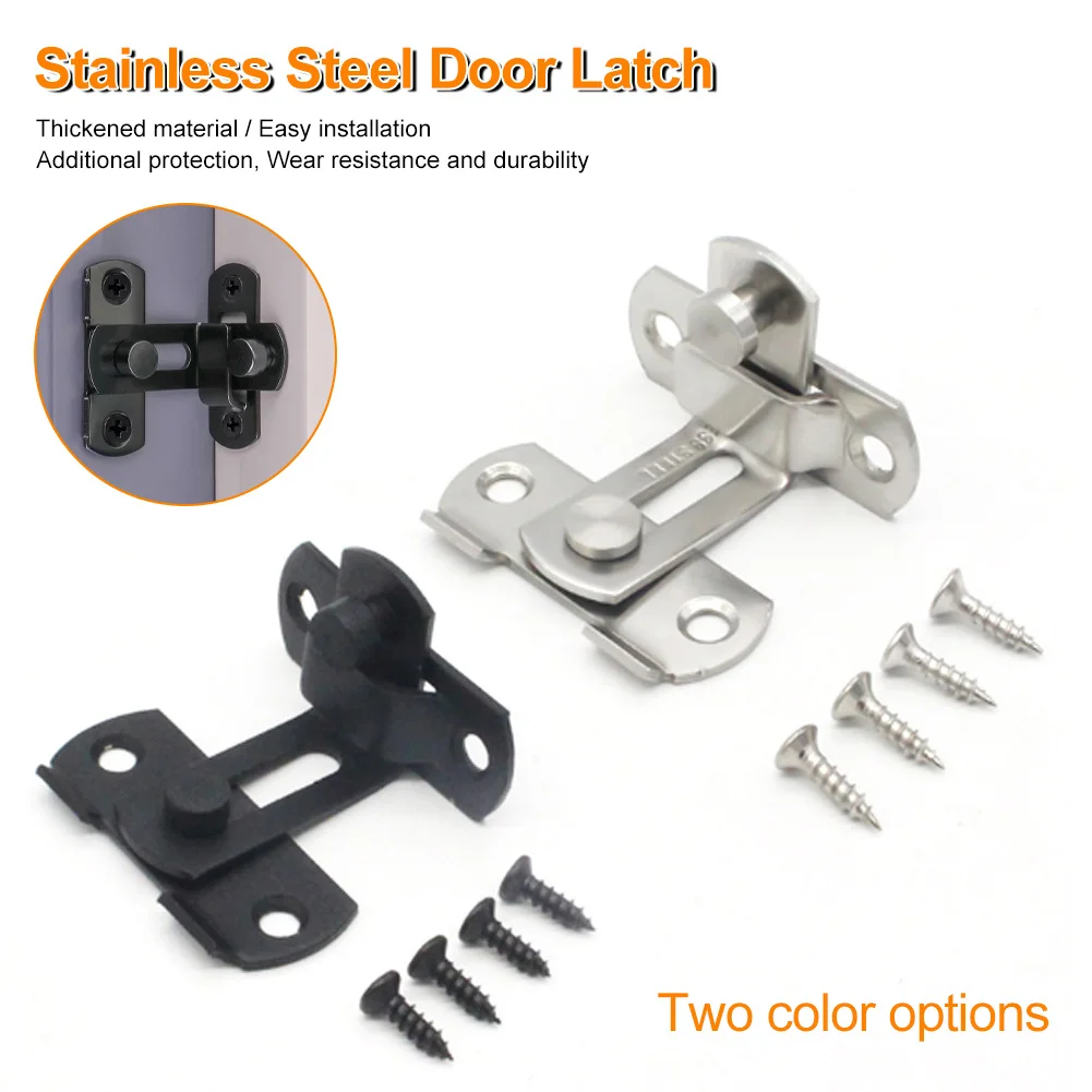 New Door Lock Guard Latch Bolt 90 Degree Stainless Steel Toggle Latch Sliding Barn Door Lock Black Iron Right Angle Barn Lock
New Door Lock Guard Latch Bolt 90 Degree Stainless Steel Toggle Latch Sliding Barn Door Lock Black Iron Right Angle Barn Lock