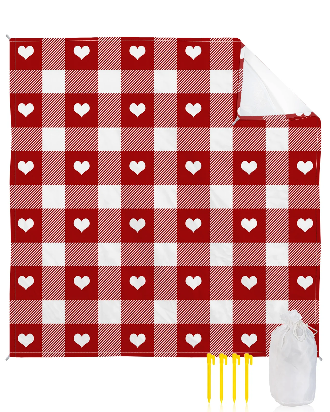 Valentine'S Day Love Red Plaid Beach Mat Waterproof Portable Camping Outdoor Beach Blanket Picnic Mat
Valentine'S Day Love Red Plaid Beach Mat Waterproof Portable Camping Outdoor Beach Blanket Picnic Mat