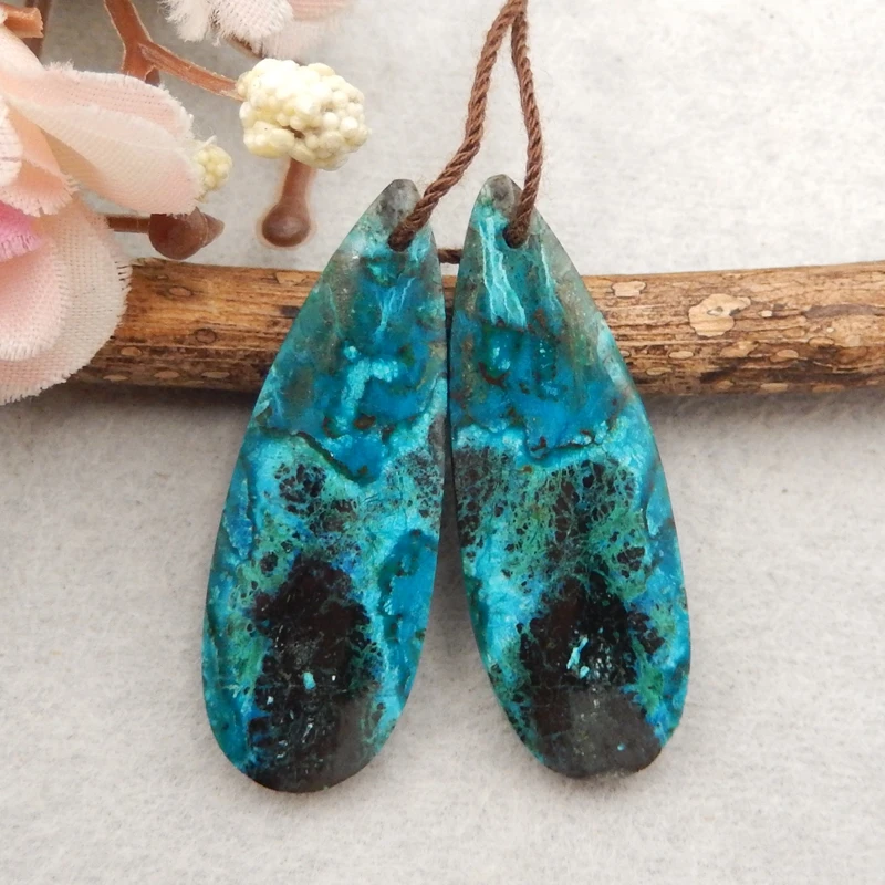 Jewelry accessories Semiprecious stone jewelry,birthday gift.Chrysocolla Earrings Beads36x12x4mm7.2g
Jewelry accessories Semiprecious stone jewelry,birthday gift.Chrysocolla Earrings Beads36x12x4mm7.2g