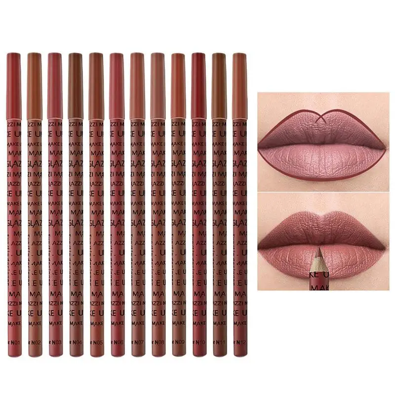 Lip Liner Pencil Set 12 Colors Lip Liner Pencils High Pigmented Natural Lip Makeup Soft Pencils Longwear Matte Smooth Lip Liners
Lip Liner Pencil Set 12 Colors Lip Liner Pencils High Pigmented Natural Lip Makeup Soft Pencils Longwear Matte Smooth Lip Liners
