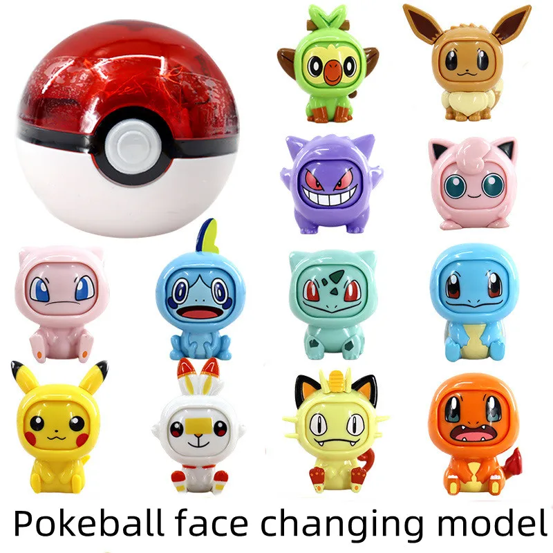 Pokemon Pikachu Creative Face-changing Model Doll Pokeball Eevee GengarMewtwoMovableDollModelFace-changingDollToyChildren's Gift 
Pokemon Pikachu Creative Face-changing Model Doll Pokeball Eevee GengarMewtwoMovableDollModelFace-changingDollToyChildren's Gift