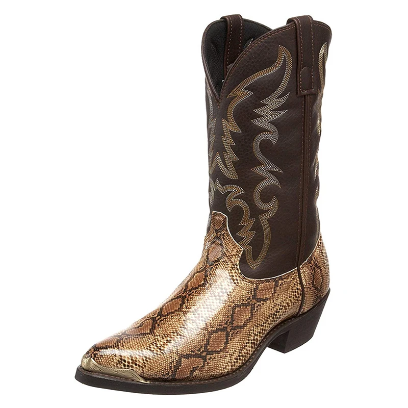 Men's Leather Boots Fashion High Heels Plus Size 38-48 Printed Pattern Middle Boots Iron Toe Western Cowboy Boots Couple
Men's Leather Boots Fashion High Heels Plus Size 38-48 Printed Pattern Middle Boots Iron Toe Western Cowboy Boots Couple