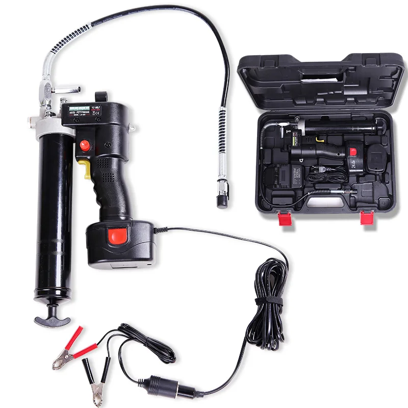 12v / 24v electric grease gun rechargeable high voltage fully automatic lithium battery grease machine
12v / 24v electric grease gun rechargeable high voltage fully automatic lithium battery grease machine