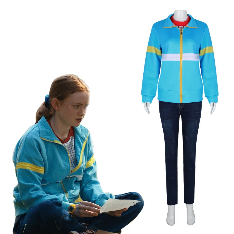 Sadie girls Stranger Things 4 Cosplay Costume Max Mayfield Unisex Coat Halloween Adult Sweatshirt Jacket Halloween Party Women
Sadie girls Stranger Things 4 Cosplay Costume Max Mayfield Unisex Coat Halloween Adult Sweatshirt Jacket Halloween Party Women