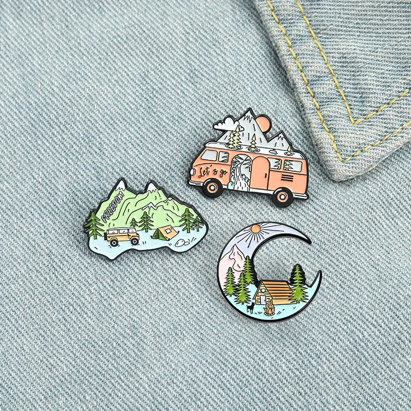 Creativity Badges Landscape Women's Brooch Moon Friends New Year Gift Enamel Pin Lapel Pins Christmas Jewelry Fashion
Creativity Badges Landscape Women's Brooch Moon Friends New Year Gift Enamel Pin Lapel Pins Christmas Jewelry Fashion