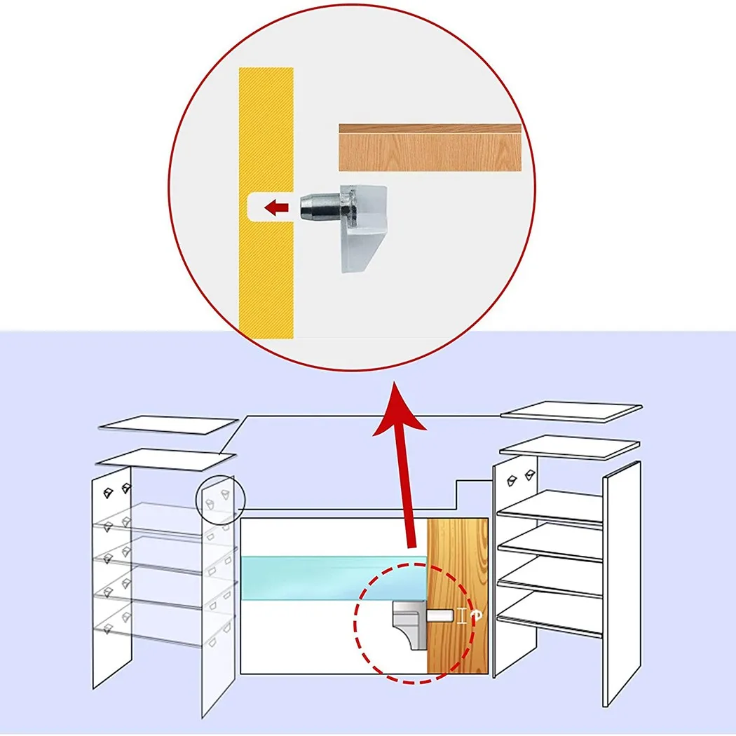 Shelf Supports METAL PINS PEGS STUD Plastic Bracket For Furniture With Pin Hardware Tools 50pcs 50x Clear Plastic
Shelf Supports METAL PINS PEGS STUD Plastic Bracket For Furniture With Pin Hardware Tools 50pcs 50x Clear Plastic