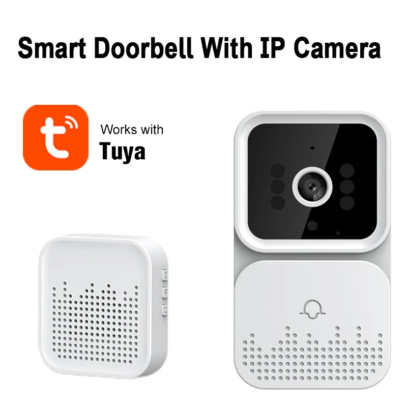 Tuya WiFi Smart Video Doorbell WiFi Wireless Wired Door Bell IP Camera Two-Way Video Intercom With HD
Tuya WiFi Smart Video Doorbell WiFi Wireless Wired Door Bell IP Camera Two-Way Video Intercom With HD