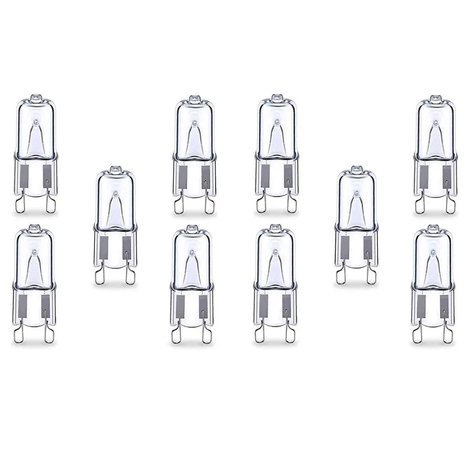 OuXean 10 pcs G9 230V 40W Bulb Clear Glass G9 High Temperature 2900K Warm Light for Oven Light Refrigerators Ovens 
OuXean 10 pcs G9 230V 40W Bulb Clear Glass G9 High Temperature 2900K Warm Light for Oven Light Refrigerators Ovens
