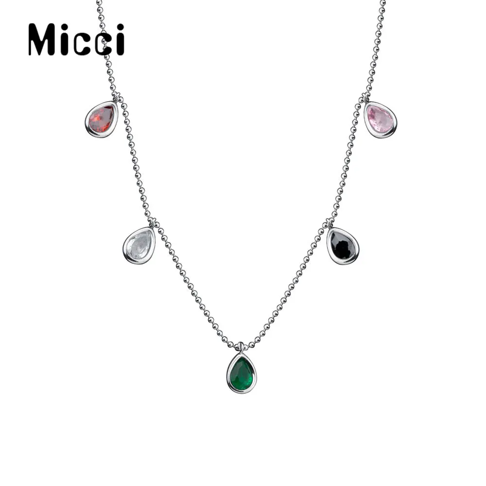 Micci Water Drop Zircon Pendant Necklace Boho Titanium Stainless Steel Colorful Crystal Choker Necklace Women Beach Jewelry 
Micci Water Drop Zircon Pendant Necklace Boho Titanium Stainless Steel Colorful Crystal Choker Necklace Women Beach Jewelry
