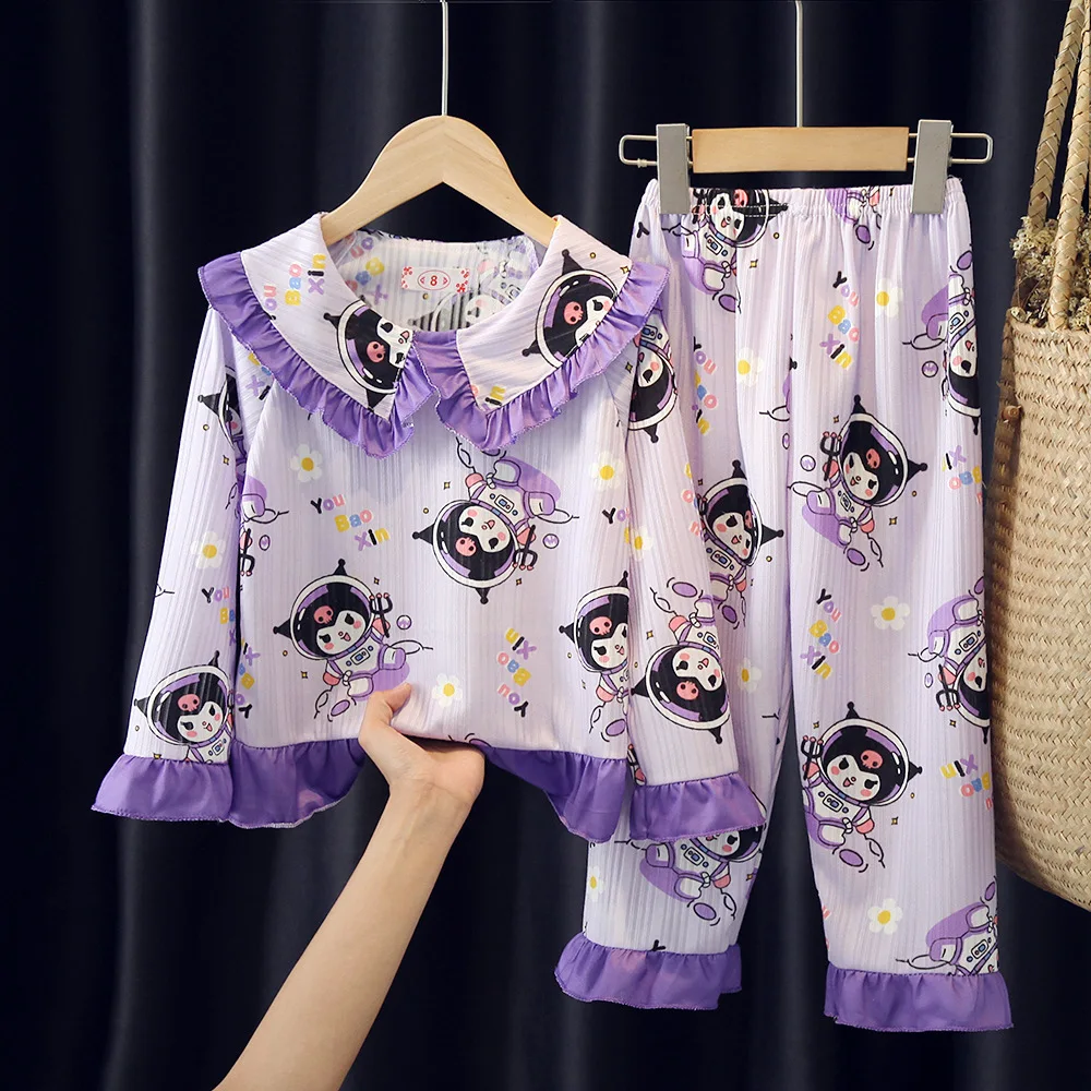 Anime Sanrios Kuromi My Melody Cinnamoroll Cartoon Children Pajamas Spring Fall Long-Sleeved Cute Boys Girl Cotton Homewear Gift 
Anime Sanrios Kuromi My Melody Cinnamoroll Cartoon Children Pajamas Spring Fall Long-Sleeved Cute Boys Girl Cotton Homewear Gift
