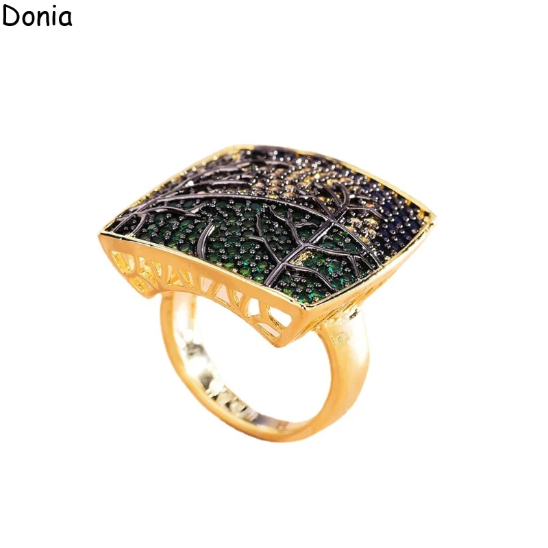 Donia Jewelry European and American fashion square copper micro-set zircon ring earrings set new luxury earrings ring gift
Donia Jewelry European and American fashion square copper micro-set zircon ring earrings set new luxury earrings ring gift