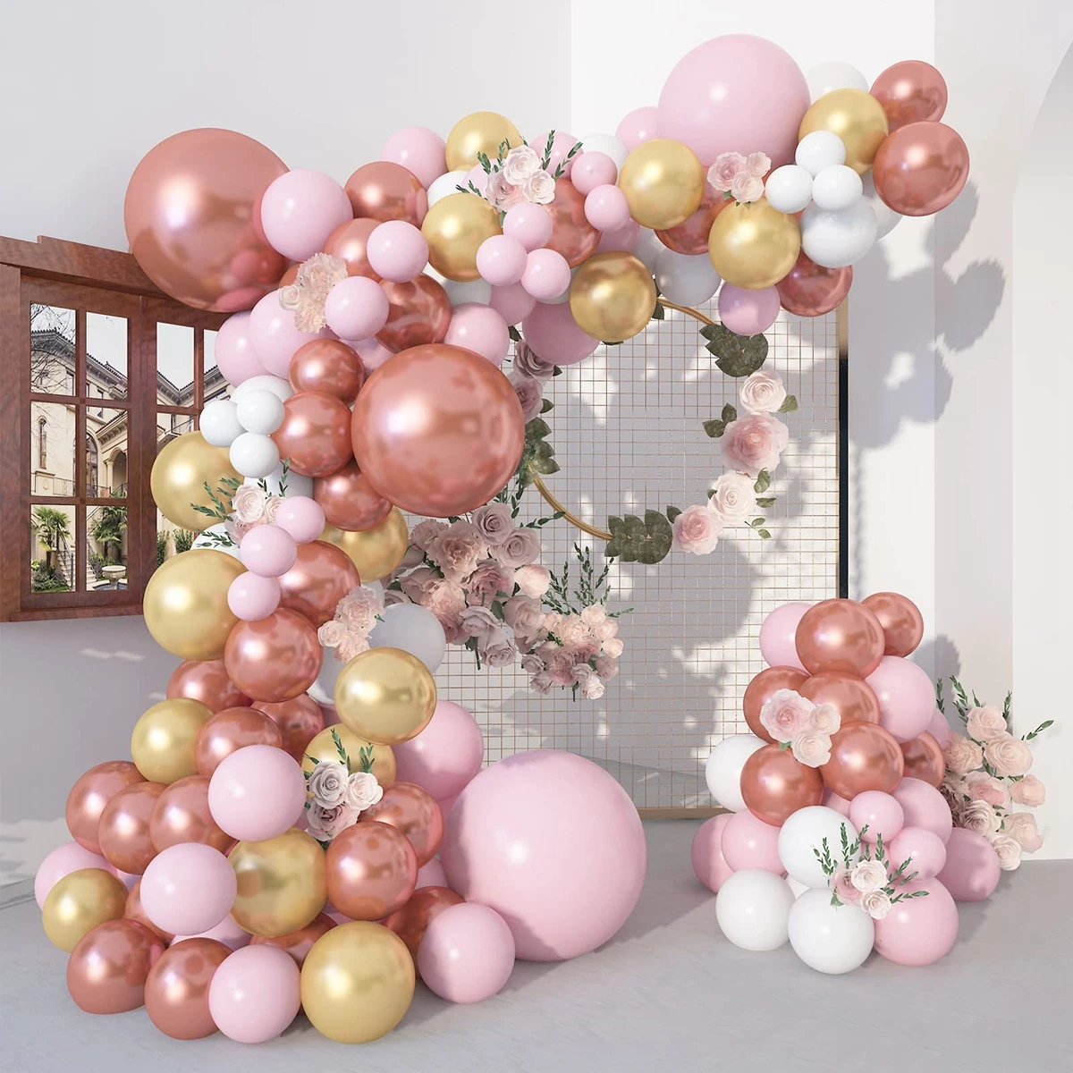 

Розовое золото розовый Макарон шар гирлянда арочный комплект свадебные шары из латекса День Рождения Декор Дети Globos Baby душ девочка