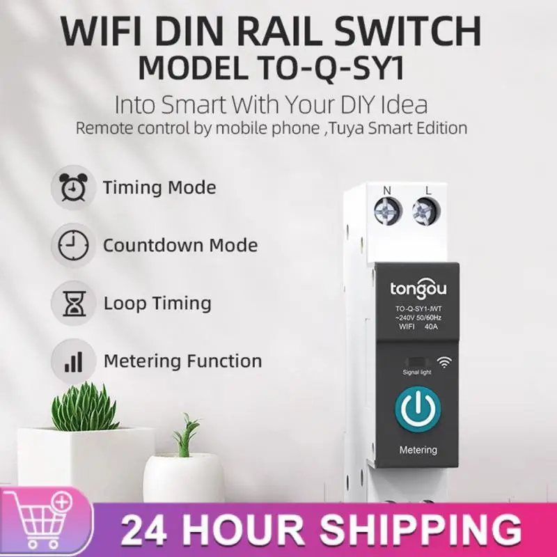 Wifi Remote Control Switch 63a By App Tongou Din Rail Wireless Switch Tuya Remote Control Smart Home With Metering Smart Switch
Wifi Remote Control Switch 63a By App Tongou Din Rail Wireless Switch Tuya Remote Control Smart Home With Metering Smart Switch