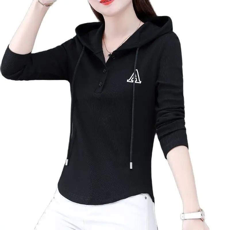 Cotton Hooded Slim Long Sleeve Tshirt Female 2023 Spring And Autumn New Korean Fashion Agereducing Bottoming Shirt Autumn Clothe
Cotton Hooded Slim Long Sleeve Tshirt Female 2023 Spring And Autumn New Korean Fashion Agereducing Bottoming Shirt Autumn Clothe