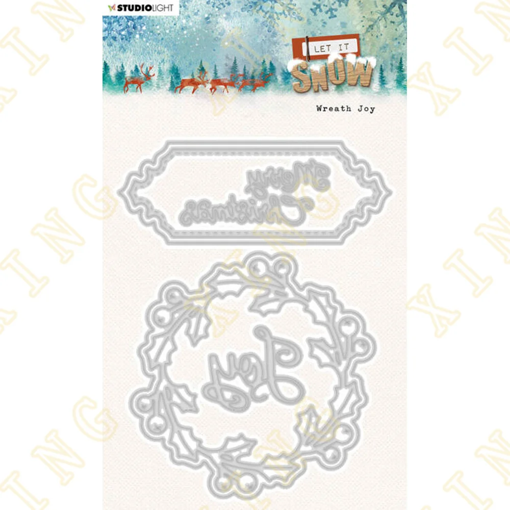 New Christmas Wreath Joy Diy Layering Stencils Wall Painting Scrapbook Coloring Embossing Album Decorative Paper Card Template
New Christmas Wreath Joy Diy Layering Stencils Wall Painting Scrapbook Coloring Embossing Album Decorative Paper Card Template