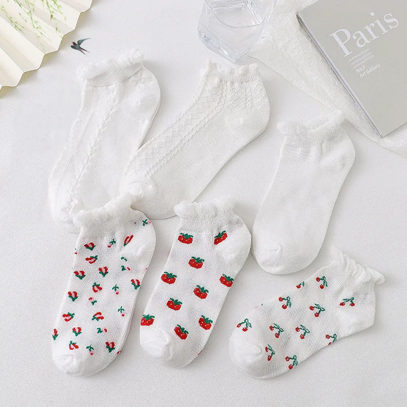 6 Pairs Elegant Students Gilrs Short Socks White Lace Floral Summer Harajuku Cute Ankle Socks Novelty Female Funny Happy Casual
6 Pairs Elegant Students Gilrs Short Socks White Lace Floral Summer Harajuku Cute Ankle Socks Novelty Female Funny Happy Casual