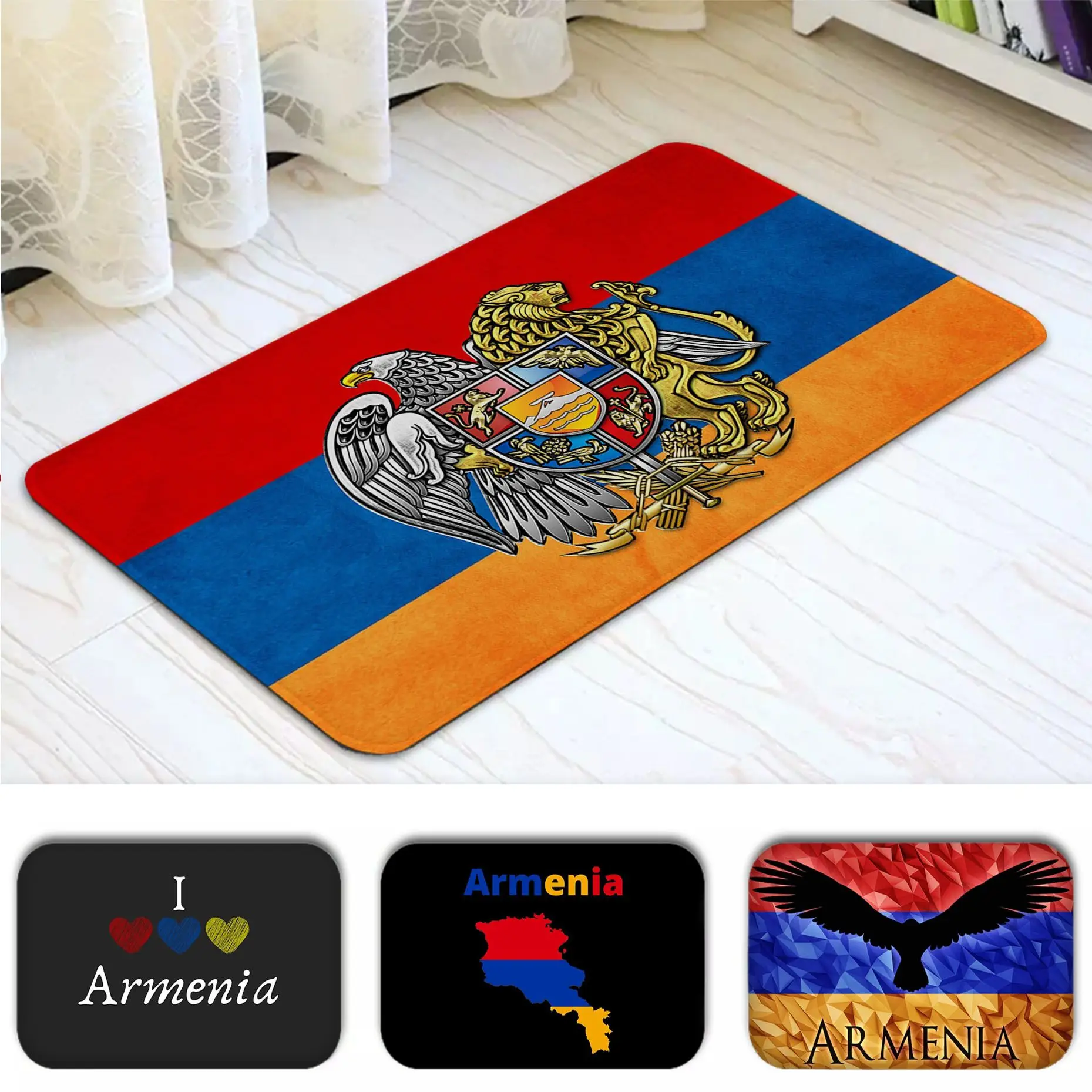 Armenia Armenians Flag Bathroom Mat Cheaper Anti-slip Modern Living Room Balcony Printed Bedside Area Rugs
Armenia Armenians Flag Bathroom Mat Cheaper Anti-slip Modern Living Room Balcony Printed Bedside Area Rugs