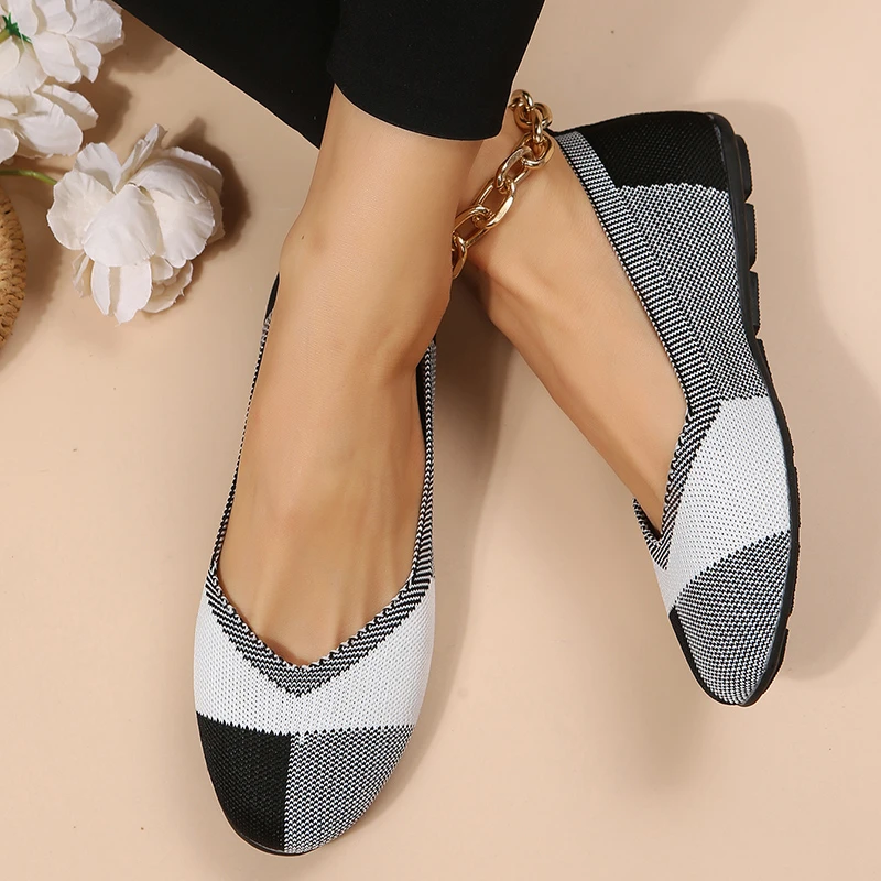 Shoes for Women 2023 High Quality Knitted Breathable Women's Flats Round Toe Mixed Colors Casual Flat Shoes Shallow Shoes Female
Shoes for Women 2023 High Quality Knitted Breathable Women's Flats Round Toe Mixed Colors Casual Flat Shoes Shallow Shoes Female