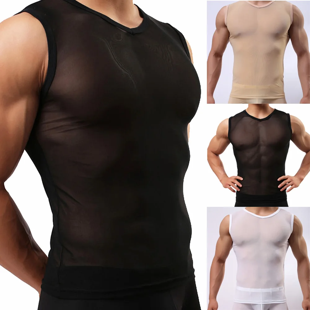 Sexy Men See-Through Fishnet T-Shirt Clubwear Running Short Sleeve Vest Top Nightwear Sleeveless Tops Tees
Sexy Men See-Through Fishnet T-Shirt Clubwear Running Short Sleeve Vest Top Nightwear Sleeveless Tops Tees
